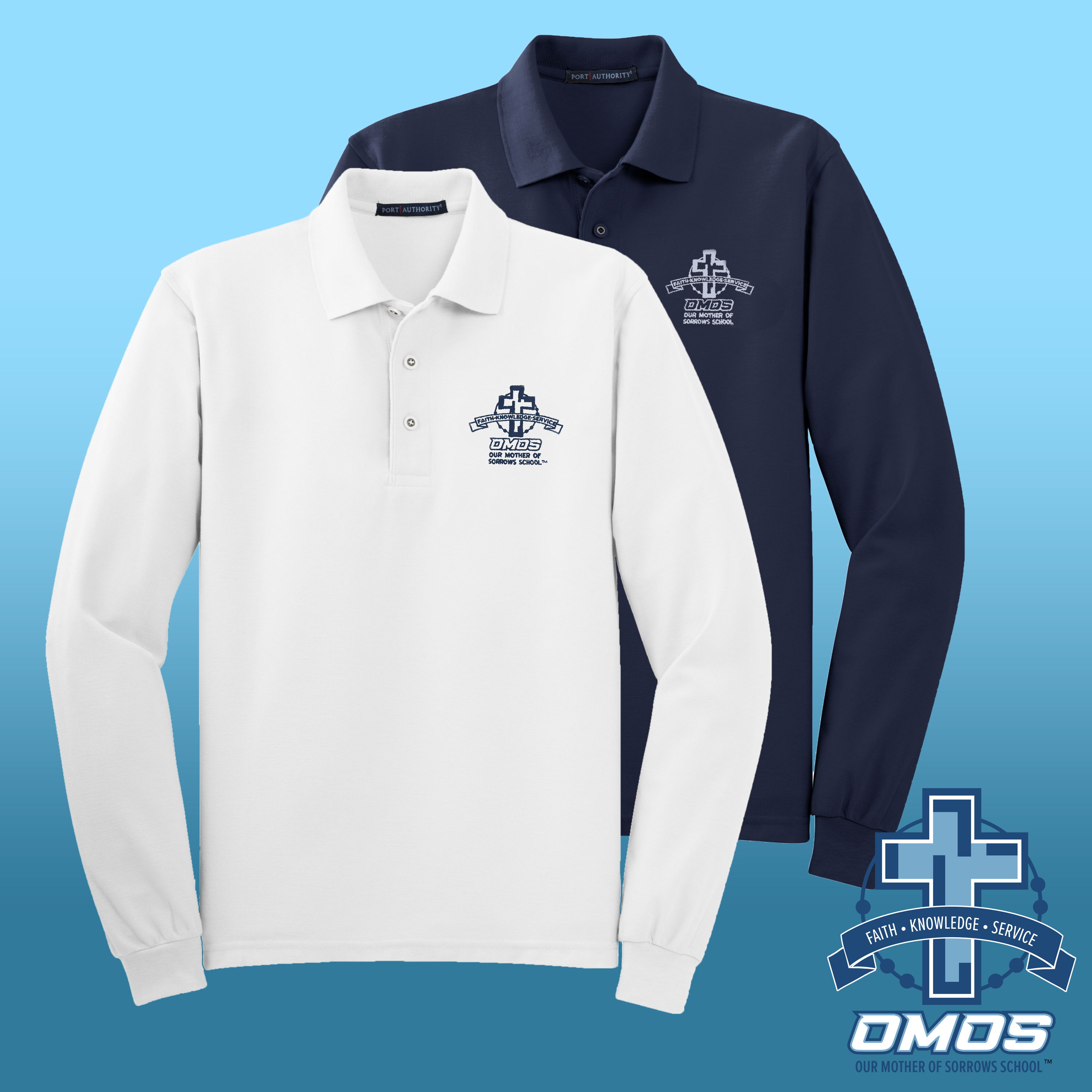 OMOS Touch of Class! Long Sleeve Polo