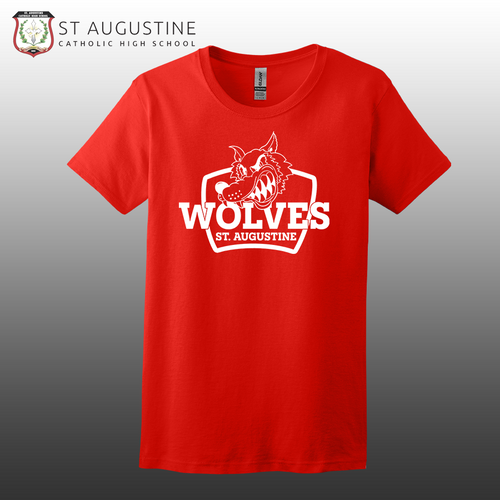 St. A's Awesome Wolf Badge Solid Spirit Tee! Screencraze