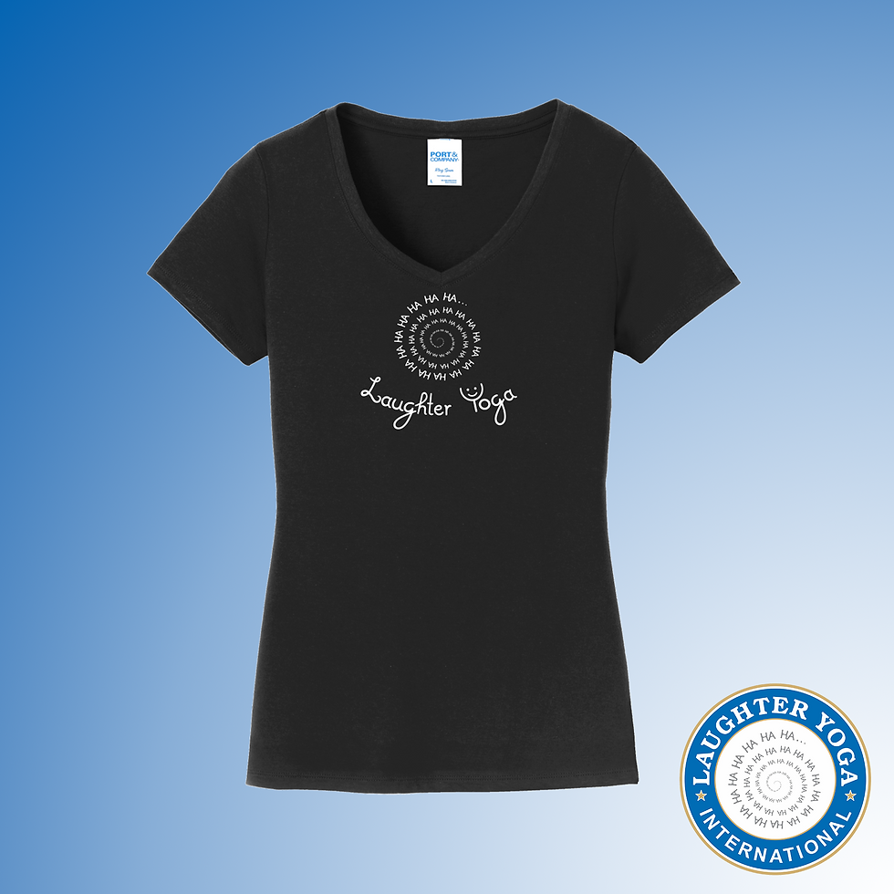 Thumbnail: The Circle of Laughter Yoga Ladies V-Neck Tee