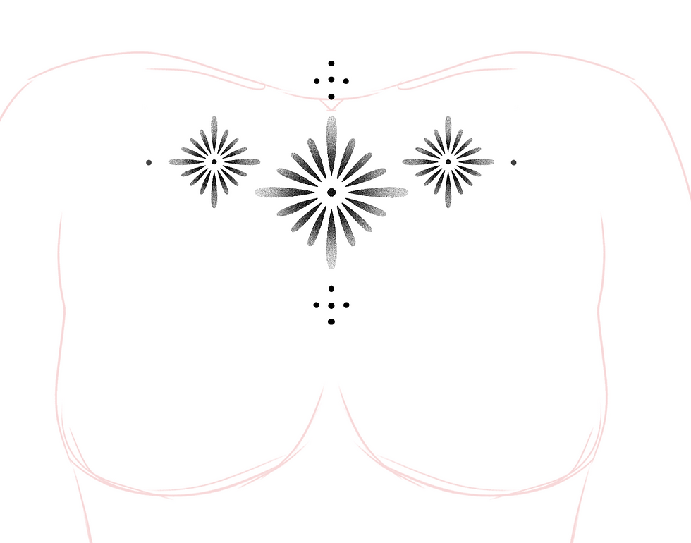 Starburst Ornamental Chest or Sternum Piece