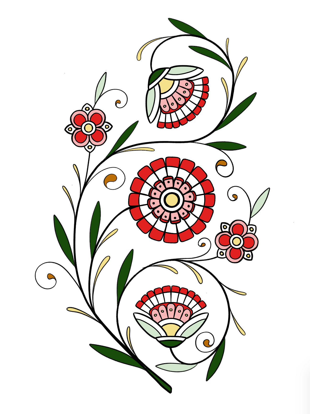 Dreaming of Florals in Color - Medium/Large