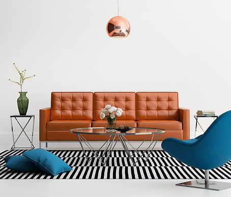 Stijlvolle woonkamer met moderne bank – inspiratie voor het inrichten van je nieuwe woning met StarterWoning.com