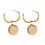 Thumbnail: Gold Tone All Seeing Eye Earrings