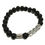 Thumbnail: Rock Quartz & Lava Stone Tribal Bracelet