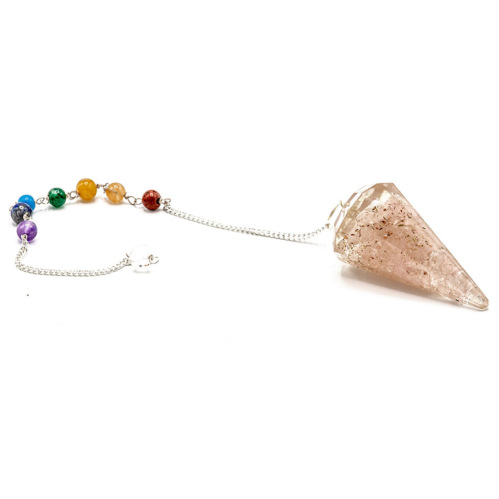Orgonite Power Chakra Pendulum (Rose Quartz)