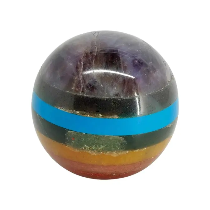 7 Chakra Bonded Sphere (5cm)