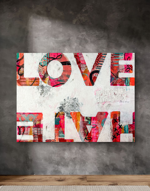 Inflection - original mixed media fine art by Rebel Wild founder and artist, Carrie Steinbeck