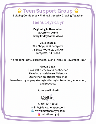 🌟 Teen Support Group 🌟 Building Confidence • Finding Strength • Growing Together 📅 Star