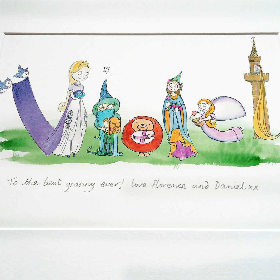 Thumbnail: Fairies and Princesses Personalised Print