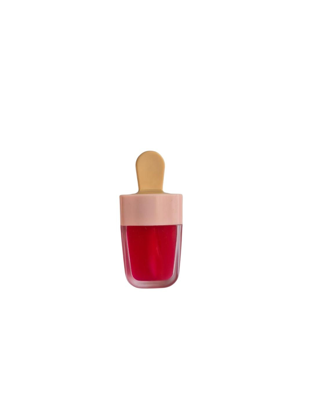 Flavored ice cream lip gloss in a red popsicle container