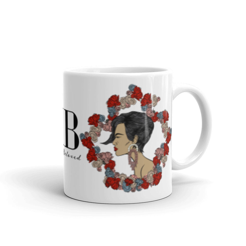 Cropped Bob Asian Woman glossy mug