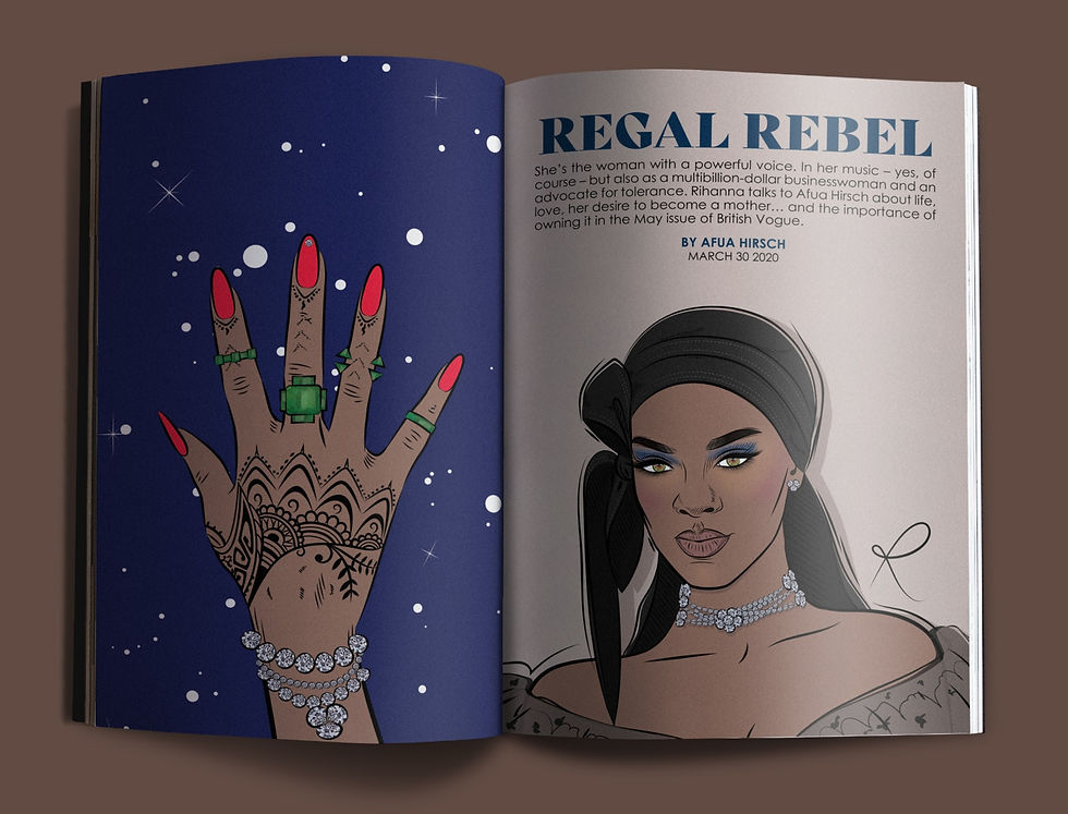 Rihanna Regal Rebel Illustration & Design