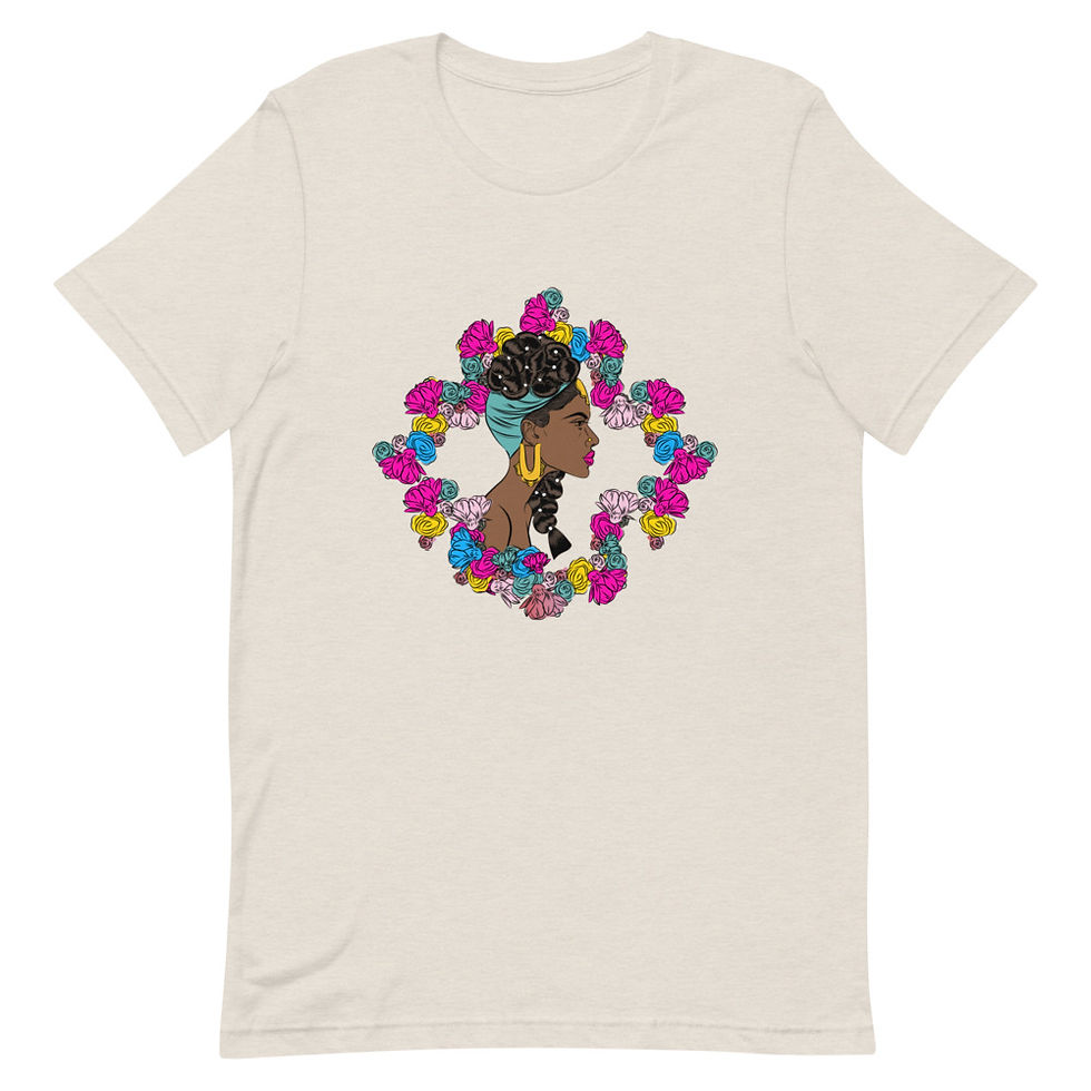 Thumbnail: Half Wrapped Updo Woman Brown Short-sleeve unisex t-shirt