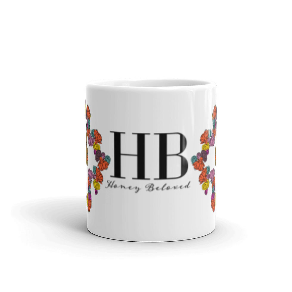 Thumbnail: Curly Bob Woman Brown glossy mug