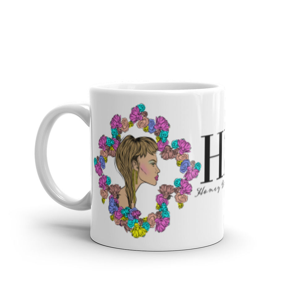 Thumbnail: Punk Cut Woman White glossy mug