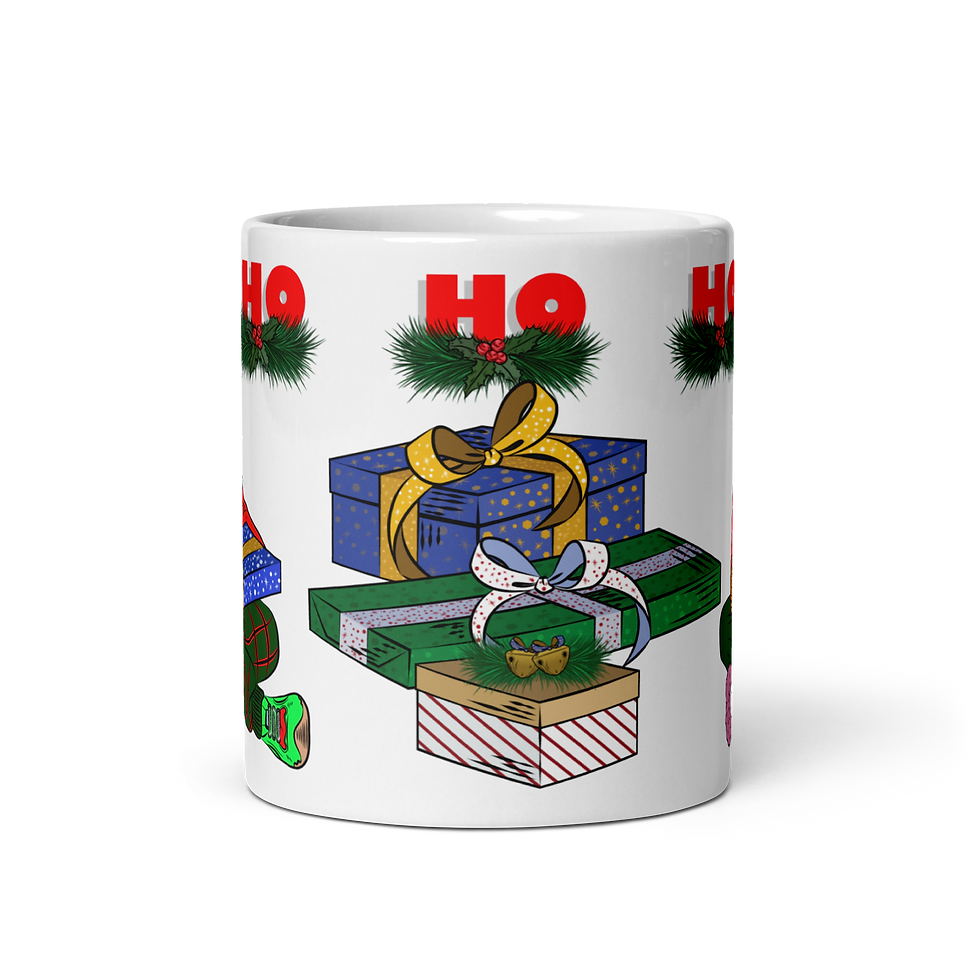 Thumbnail: Boy and Girl Holiday White glossy mug