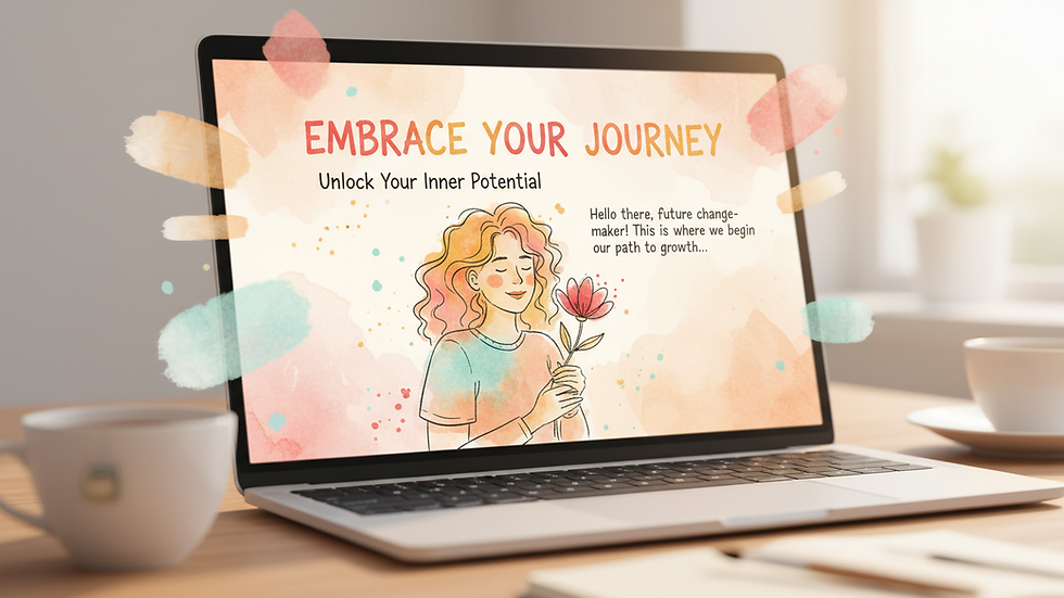 Close-up view of a laptop screen showing a coaching blog post draft