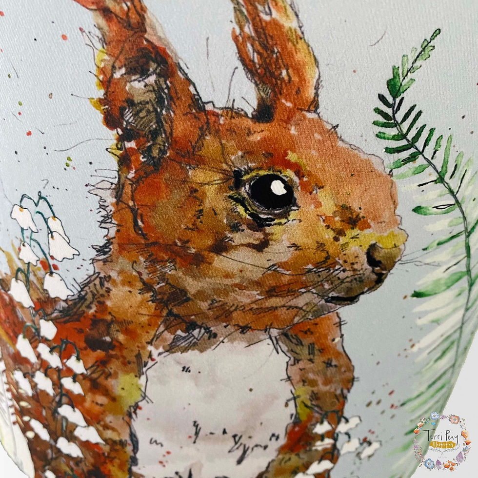 Thumbnail: ‘Woodland Red Squirrel’ Lampshade 