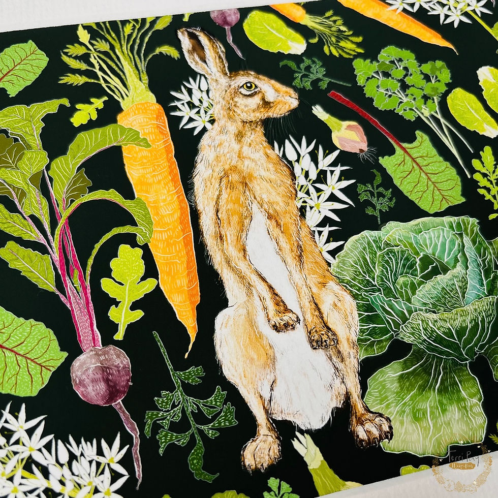 Thumbnail: 'The Vegetable Garden Hare' Print