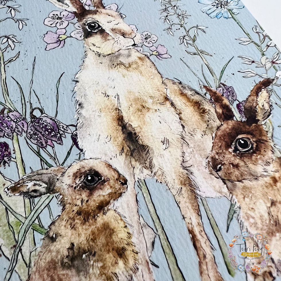 Thumbnail: 'Wild Hares’ Card