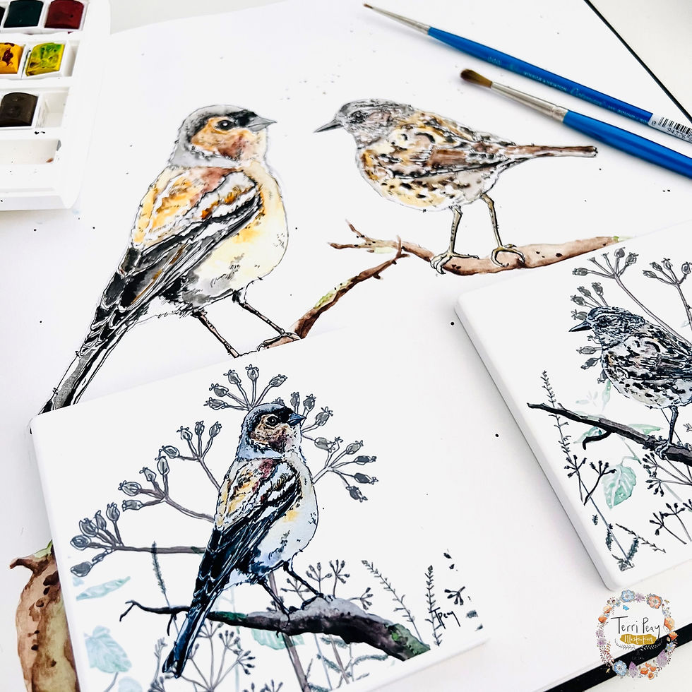 Thumbnail: Hand Crafted 'Dunnock - Wild Hedgerow' Coaster