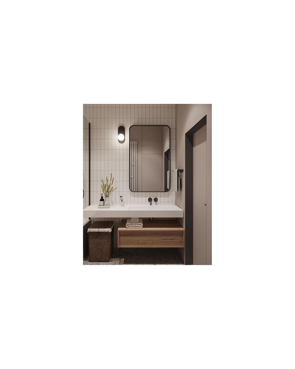 Black Rectangle Mirror