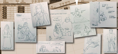 Session de jeu de rôle Laelith à Paris avec un groupe d’illustrateurs