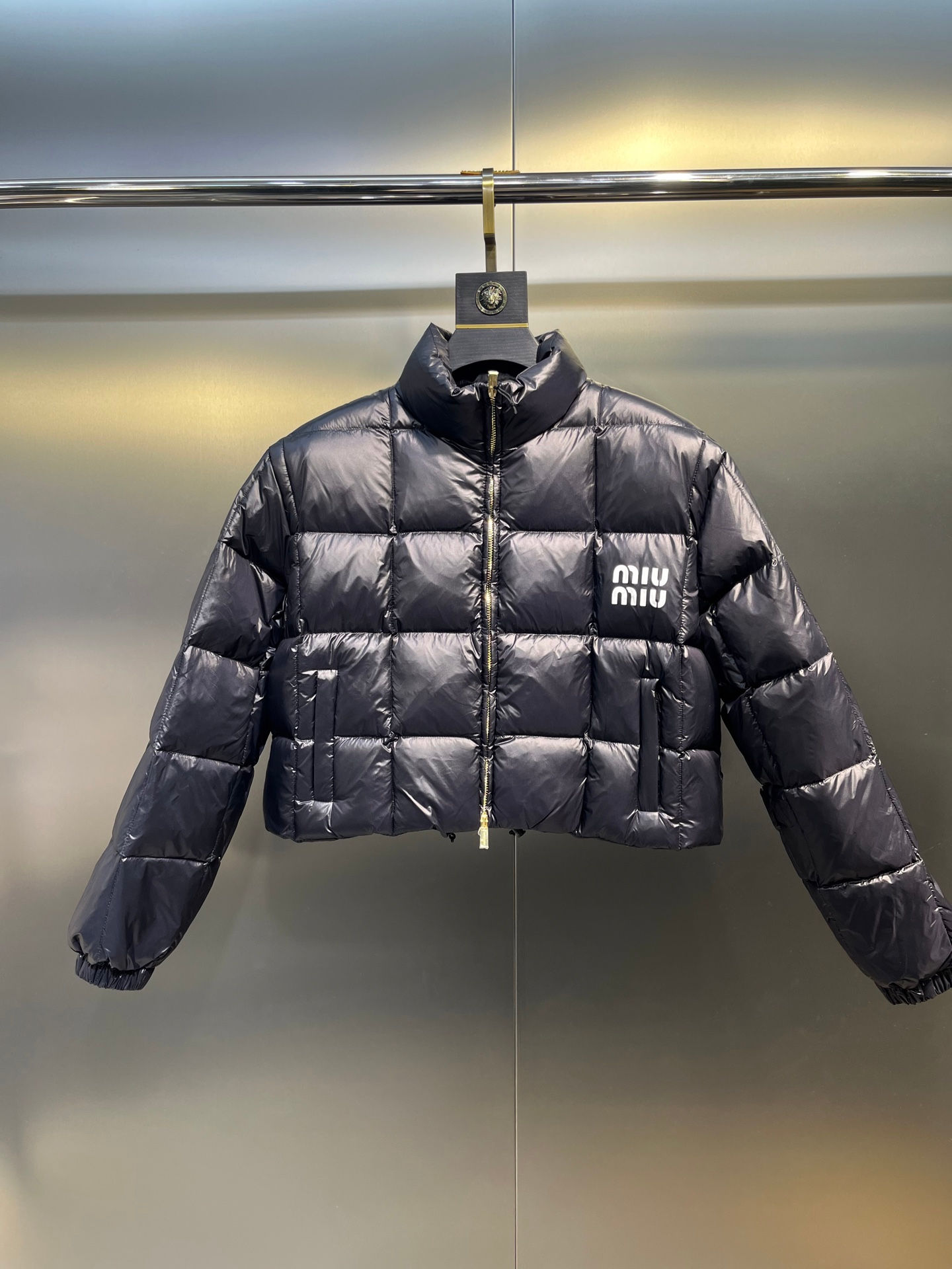 Miu Miu Technical Pong? Cropped Down Jacket