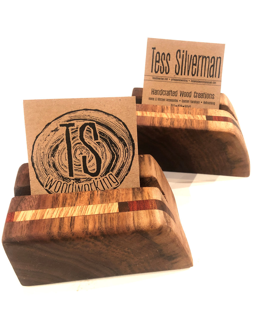 Black Walnut Business Card Holders