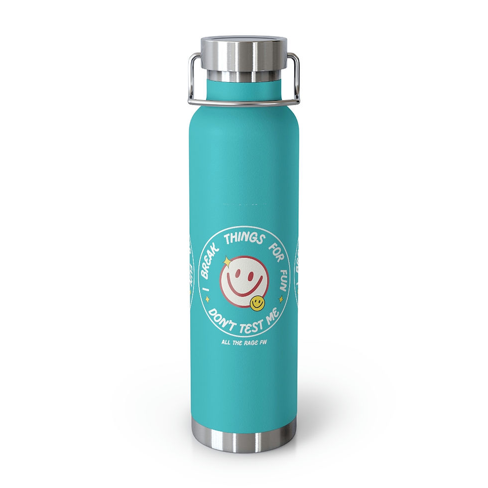 Thumbnail: I Break Things for Fun - Copper Vacuum Insulated Bottle, 22oz