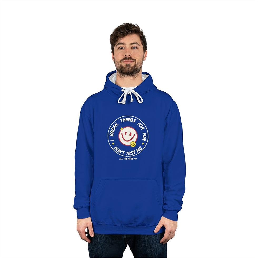 Thumbnail: I Break Things for Fun - Unisex Varsity Hoodie