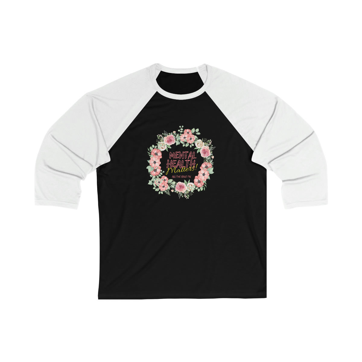 Mental Health Matters - Unisex 3\4 Sleeve Baseball Tee