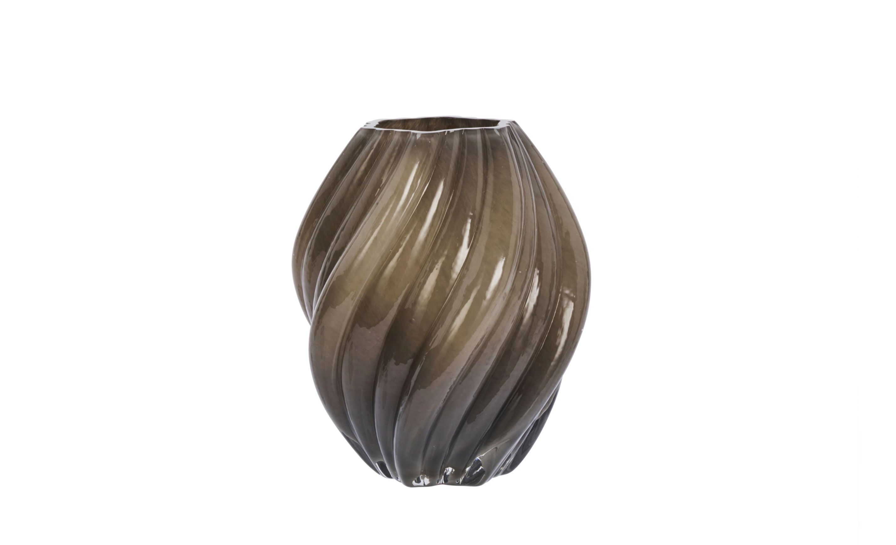 MADAM STOLTZ STEKLENA VAZA TAUPE