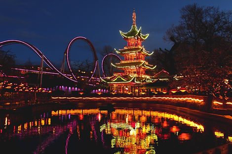 Tivoli Gardens at Night