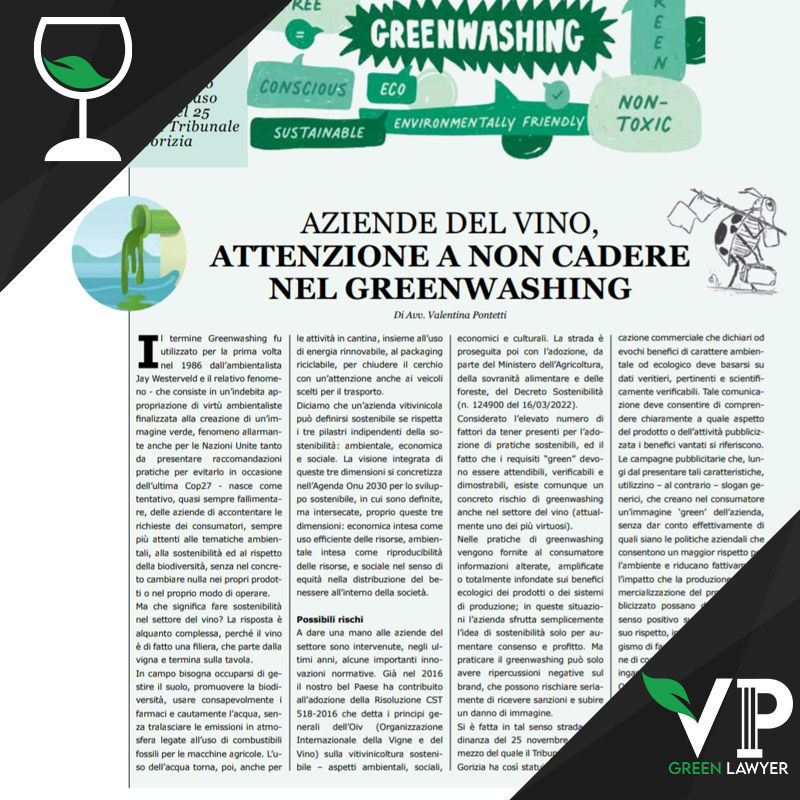Aziende del vino, attenzione a non cadere nel "GREENWASHING"