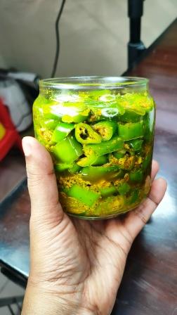 mirch pickle is ready