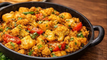 आलू गोभी की सूखी सब्जी पूरी और पराठे के साथ – आसान भारतीय रेसिपी