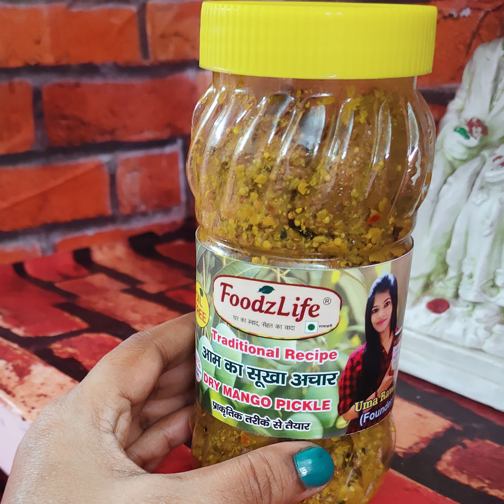 थंबनेल: FoodzLife Premium Aam Ka Sukha Achar (Oil Free) – Homemade Mango Pickle