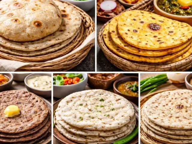 Gluten free Indian roti recipes including bajra roti, makki ki roti, ragi roti, jowar roti and rice flour roti