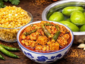 chana dal mango pickle spicy mix achar with garlic green chili mustard oil