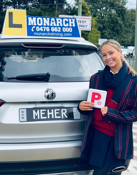 Georgia Tucker passed driving test in first attempt with Monarch Driving School