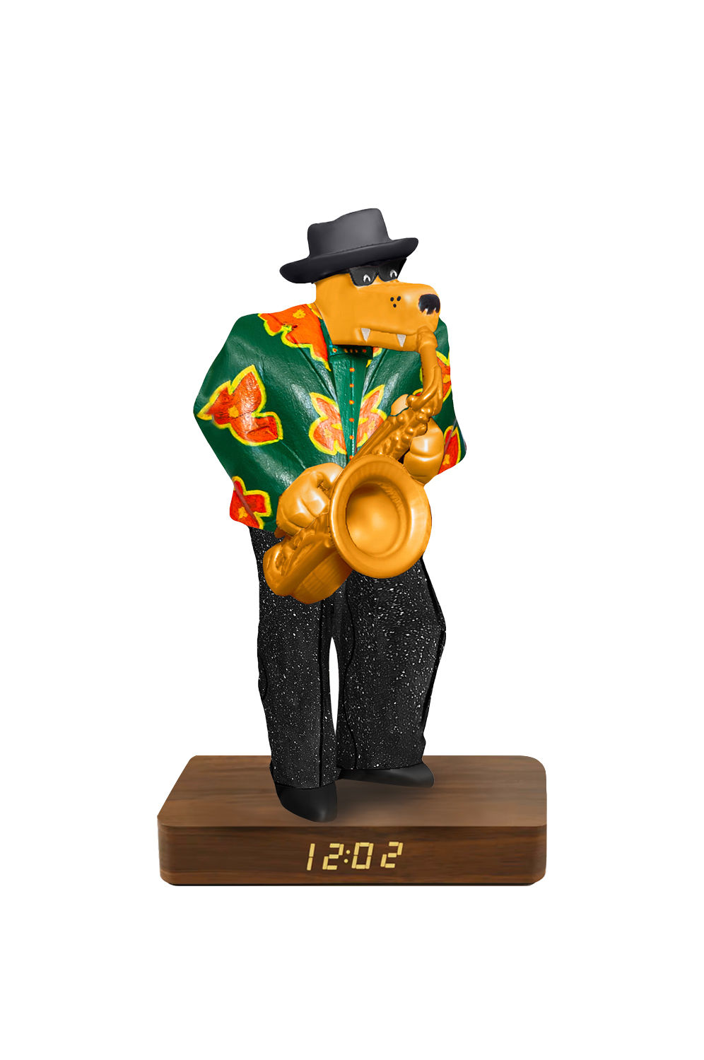 Jazz Wolf  Breeze Benny--Digital Clock