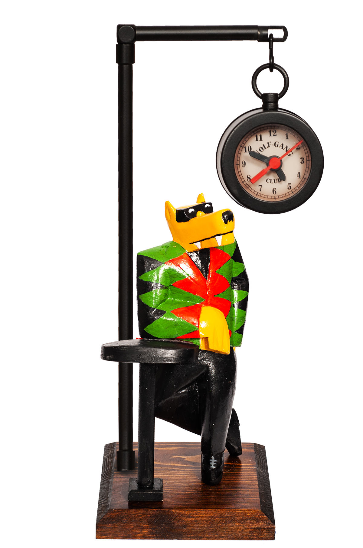 Stylish and cool wolf statue with a clock perfect gift for home decor.