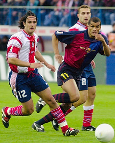 Hugo Leal against Rivaldo