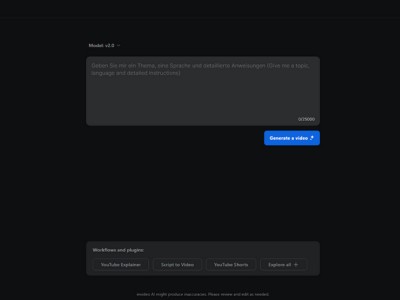 BRACAI AI tool list, showing Invideo a great content tool