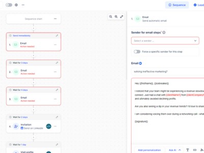 BRACAI AI tool list, showing Lemlist a great marketing & sales tool