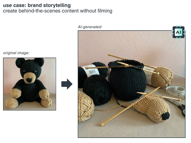 Behind the scenes images with AI