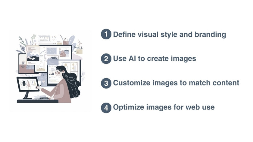 Herramienta de IA creando imágenes para blogs