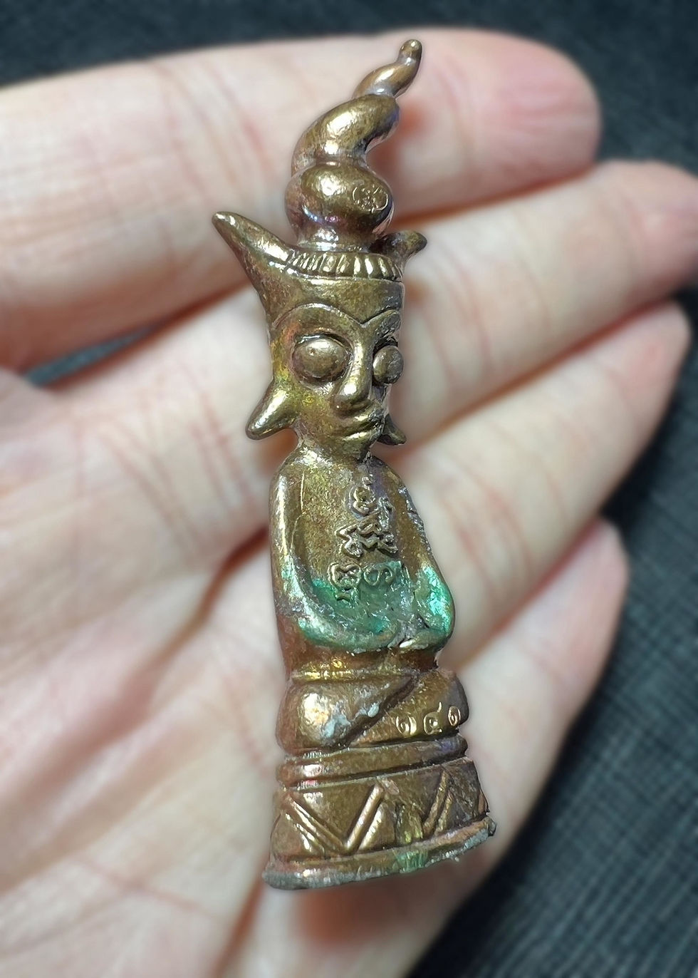 縮圖：阿贊占 2568 孟族拉曼帝王法罌 金銅色細模