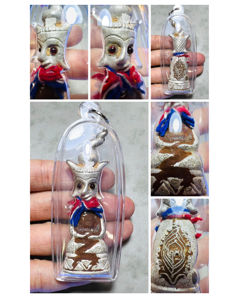 縮圖：阿贊占 2568 孟族拉曼帝王法罌 金銅色細模